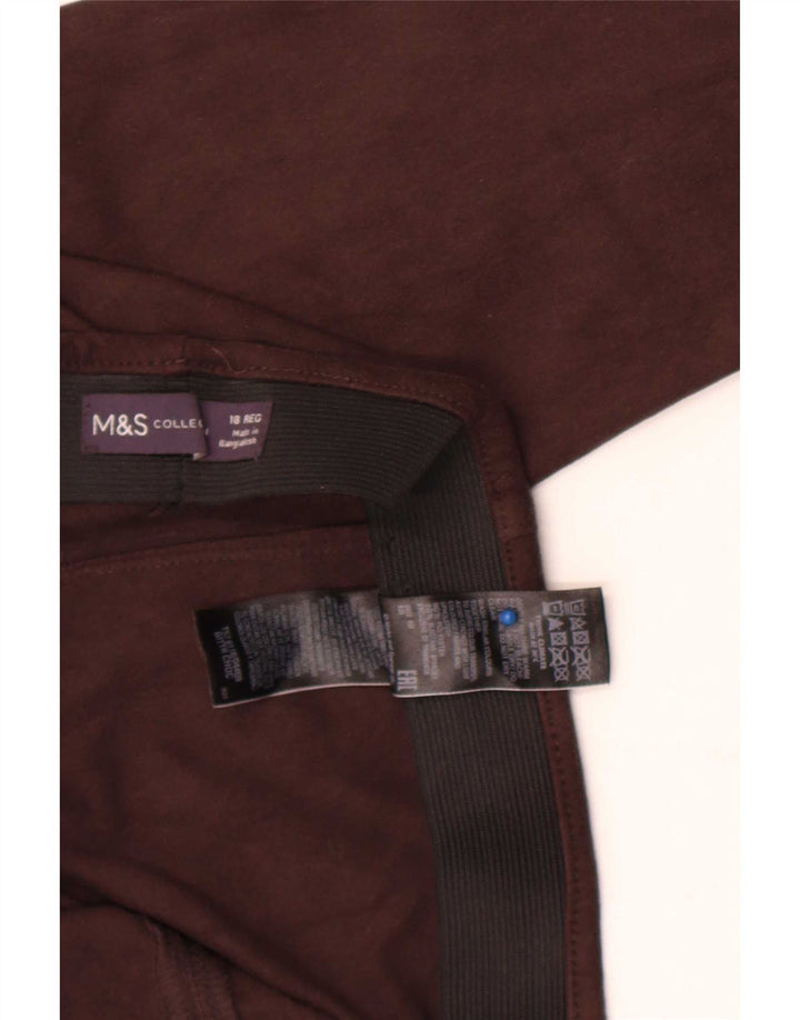 Leggings femininas Marks & Spencer UK 18 XL poliéster marrom