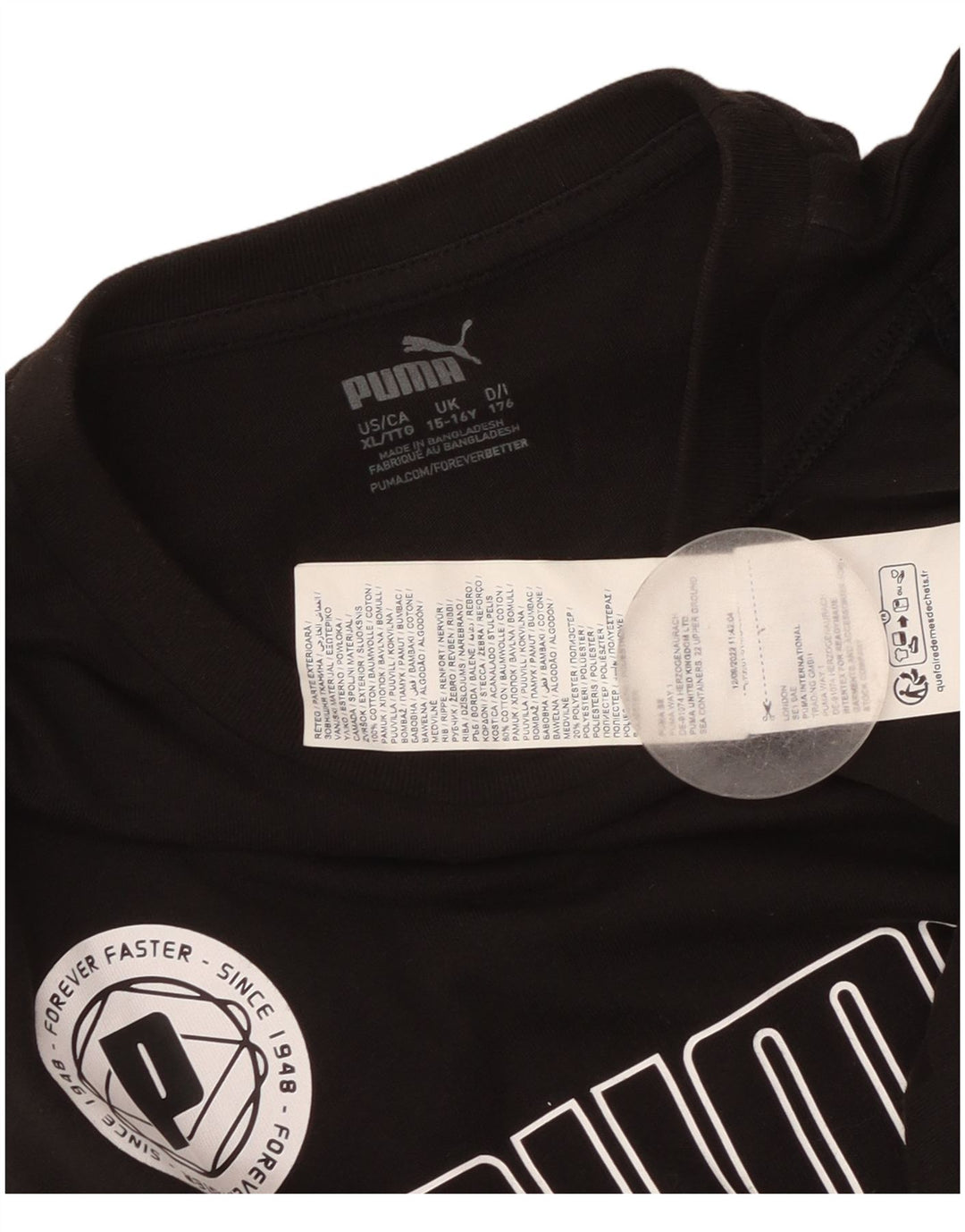Top Puma Boys Graphic Vest 15-16 Anos Algodão Preto