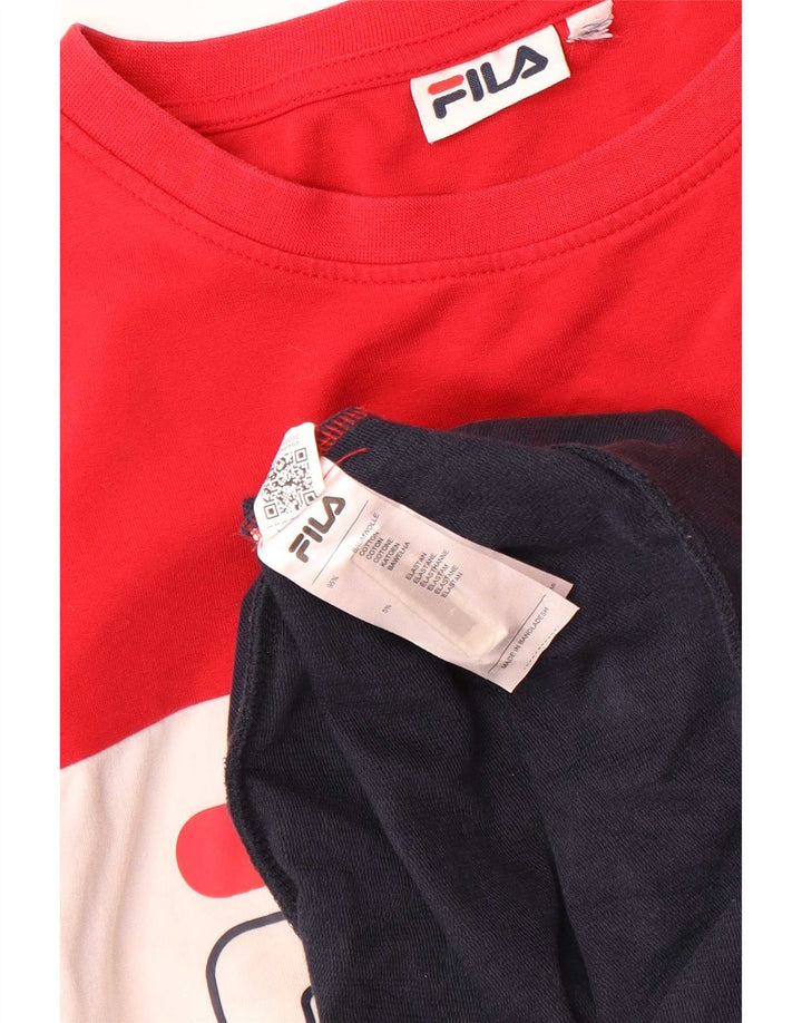 Fila Moletom Gráfico Masculino Jumper Pequeno Multicolorido Colorblock Algodão