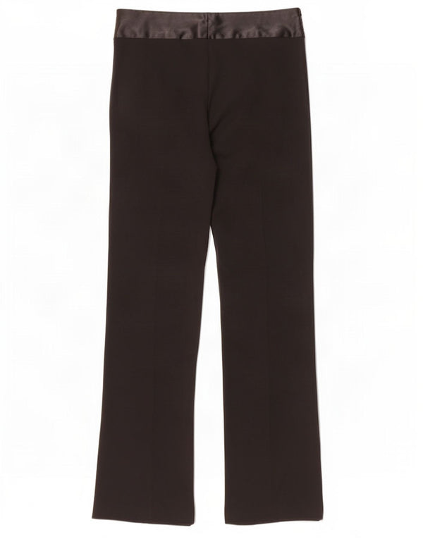 Calça casual feminina Topshop Bootcut UK 12 médio W30 L35 poliéster preto