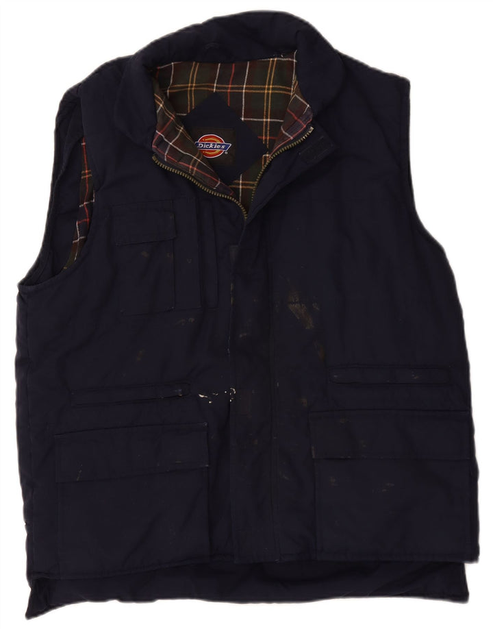 Colete utilitário masculino Dickies UK 40 grande poliéster azul marinho