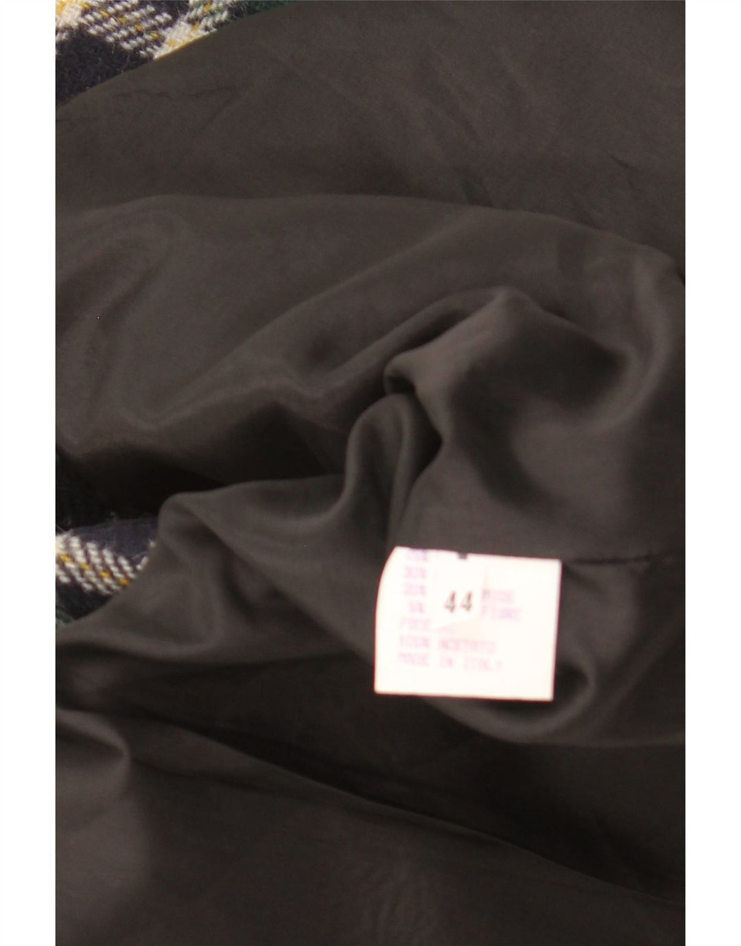 Jaqueta blazer feminina vintage com 2 botões IT 44 lã xadrez verde médio