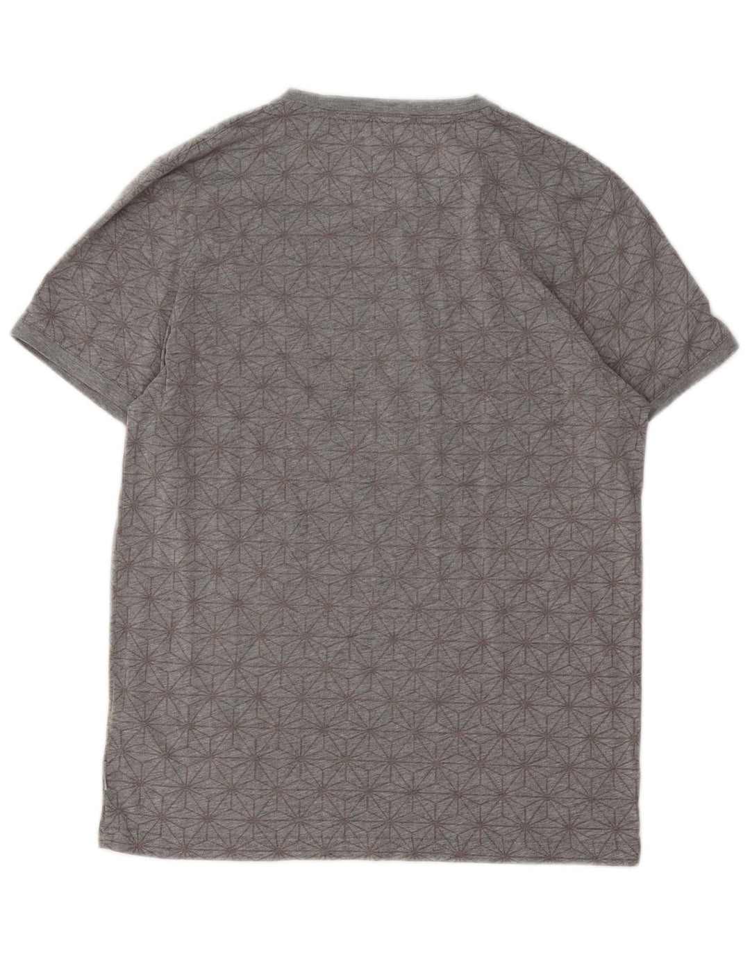 Camiseta gráfica masculina Ted Baker tamanho superior 3 algodão geométrico cinza médio