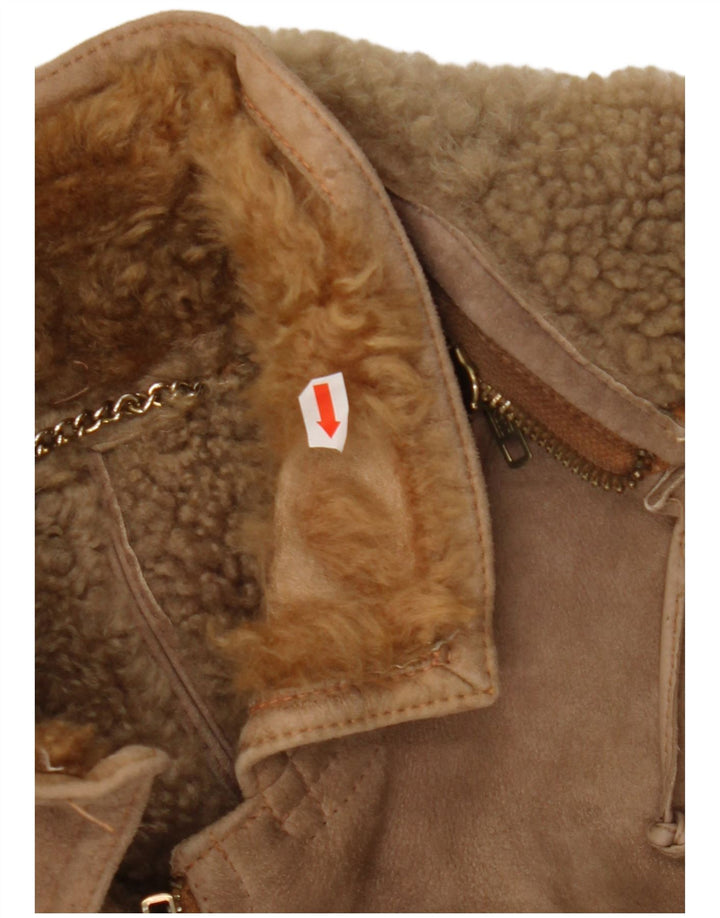 SHEARLING Casaco feminino com capuz Shearling IT 48 XL marrom