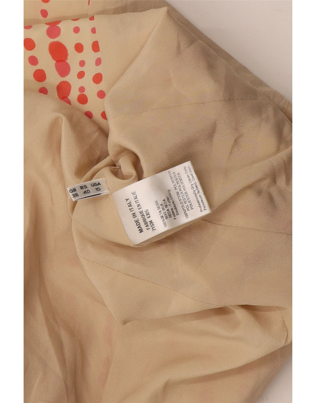 Jaqueta blazer feminina vintage manga 3/4 com 3 botões EUA 10 grande bege manchado
