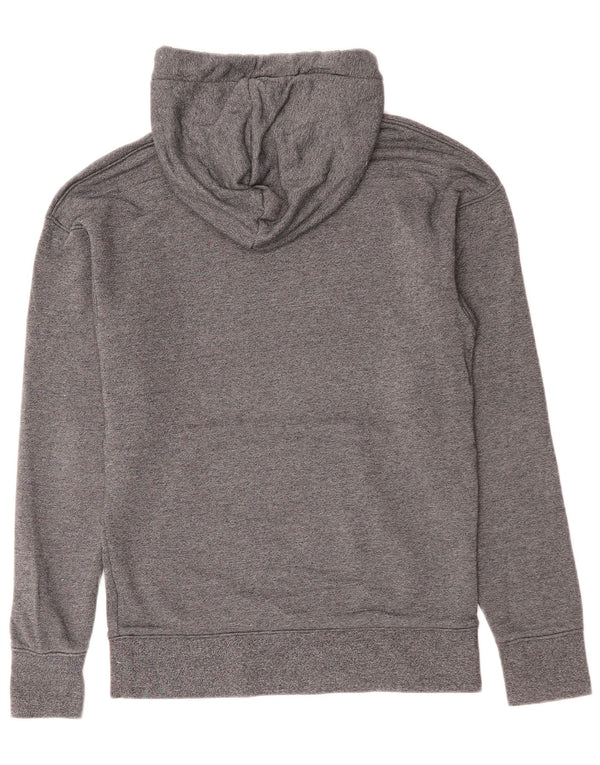 NIKE Womens Hoodie Jumper UK 12 Médio Cinza Algodão