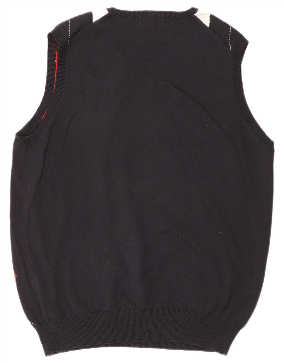 Kappa Mens Vest Tank Top UK 14 Médio Azul Marinho Argyle/Diamante Algodão