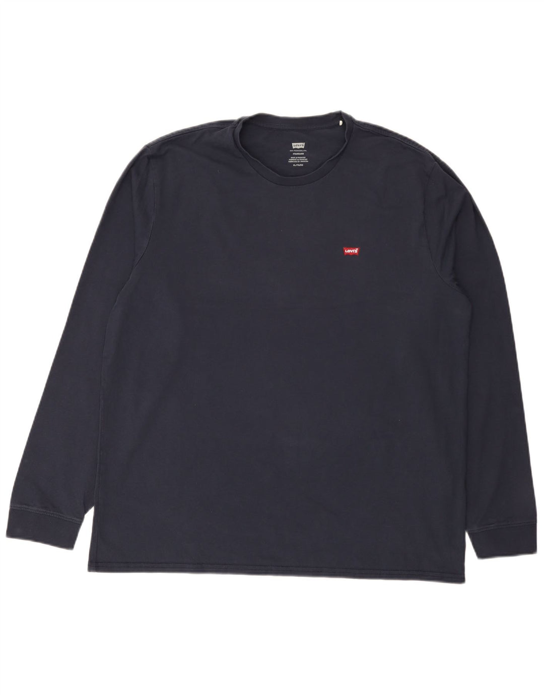 Levi's Camiseta Masculina Padrão Manga Longa XL Algodão Azul Marinho