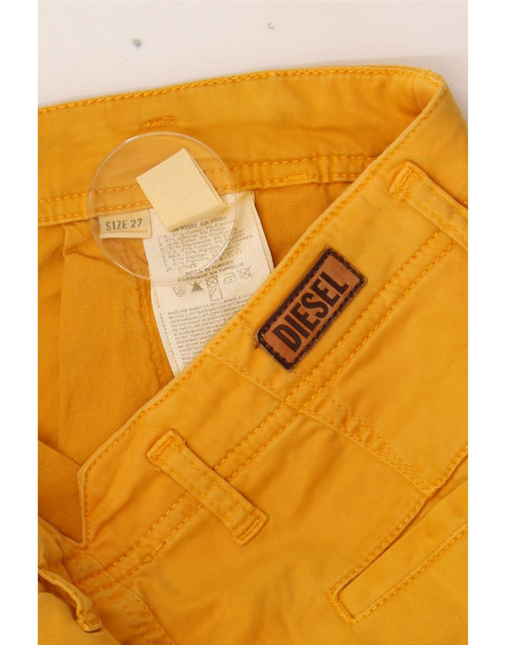 DIESEL Womens Slim Chino Trousers W27 L29 Yellow Cotton Vintage Diesel and Second-Hand Diesel from Messina Hembry 