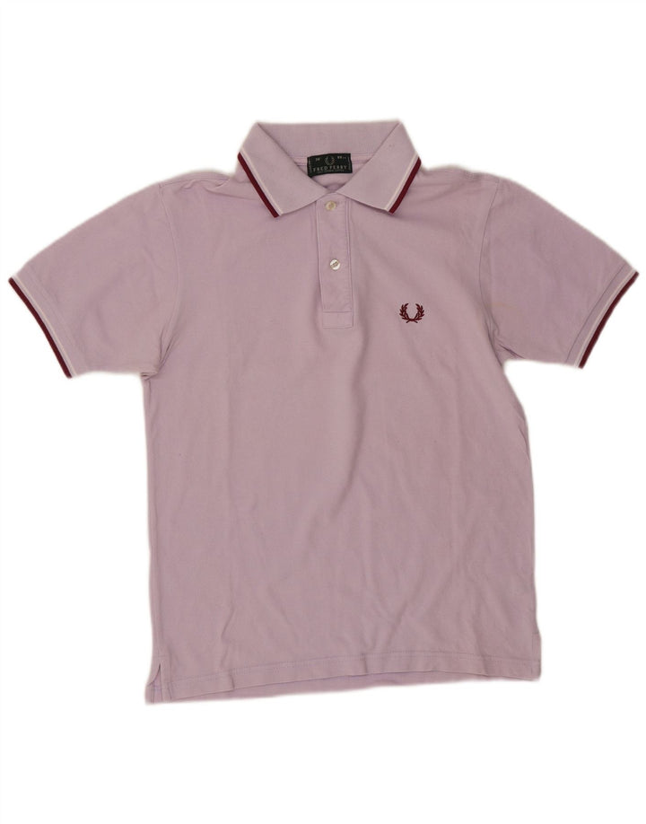 Camisa polo masculina Fred Perry XS de algodão roxo
