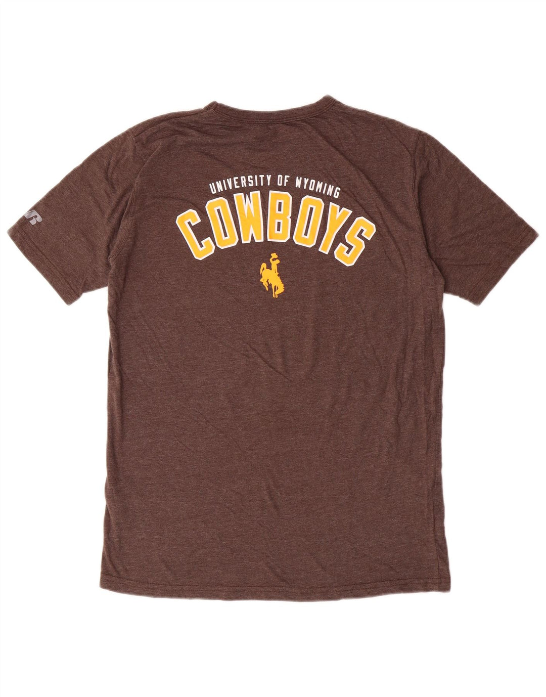 Camiseta masculina Russell Athletic com estampa gráfica de algodão marrom médio