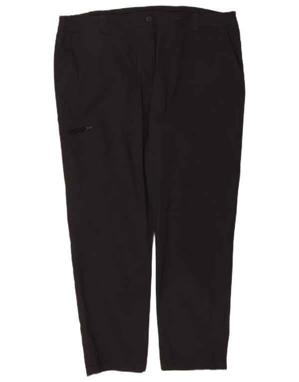 Calça cargo feminina reta Mountain Warehouse UK 20 2XL W40 L30 preta