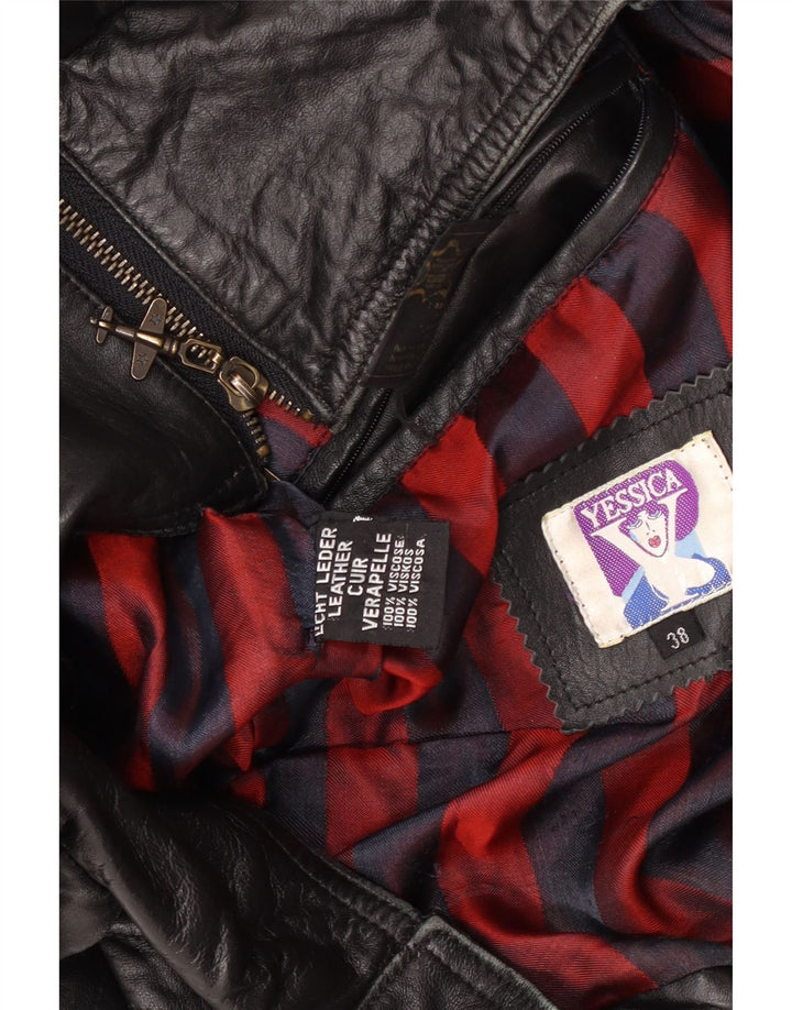 Yessica Jaqueta Feminina Oversized Crop Biker EU 38 Médio Preto