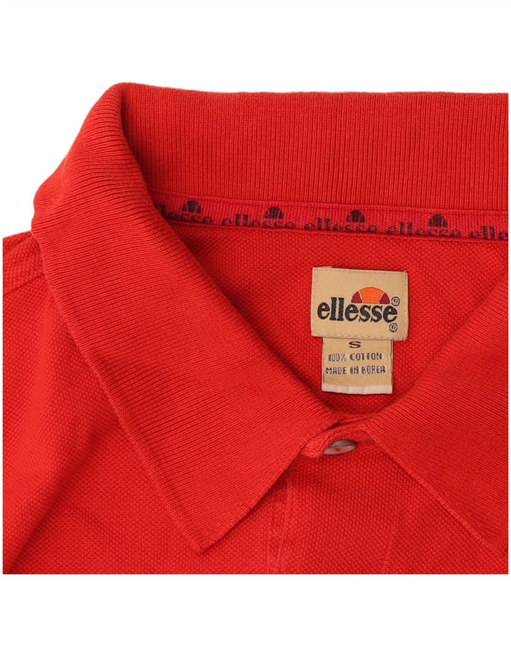 Camisa polo masculina Ellesse pequena laranja algodão