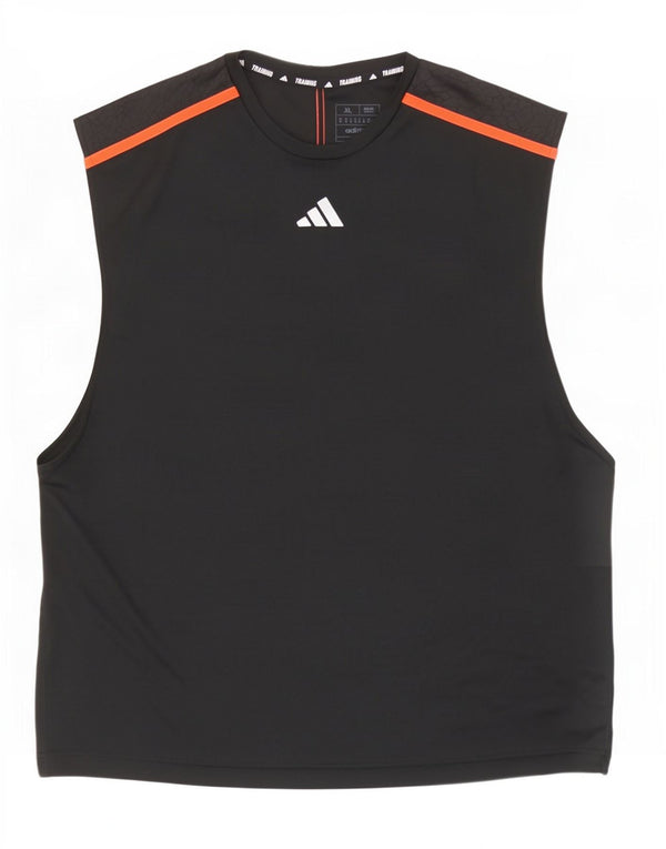 Adidas Mens Aeroready Slim Fit Colete Top XL Preto Colourblock Poliéster