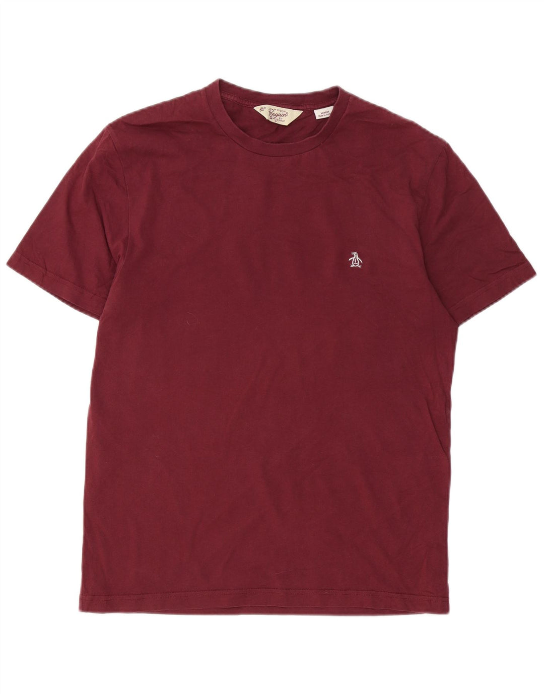 Camiseta masculina PENGUIN Top médio algodão Borgonha