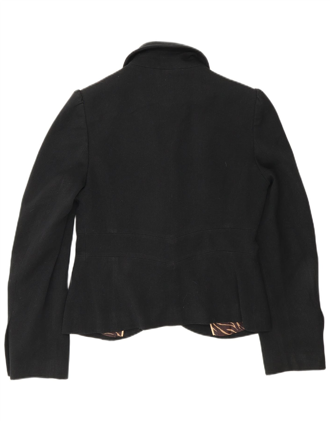 Jaqueta blazer feminina Marks & Spencer com 1 botão Reino Unido 10 pequena preta poliéster