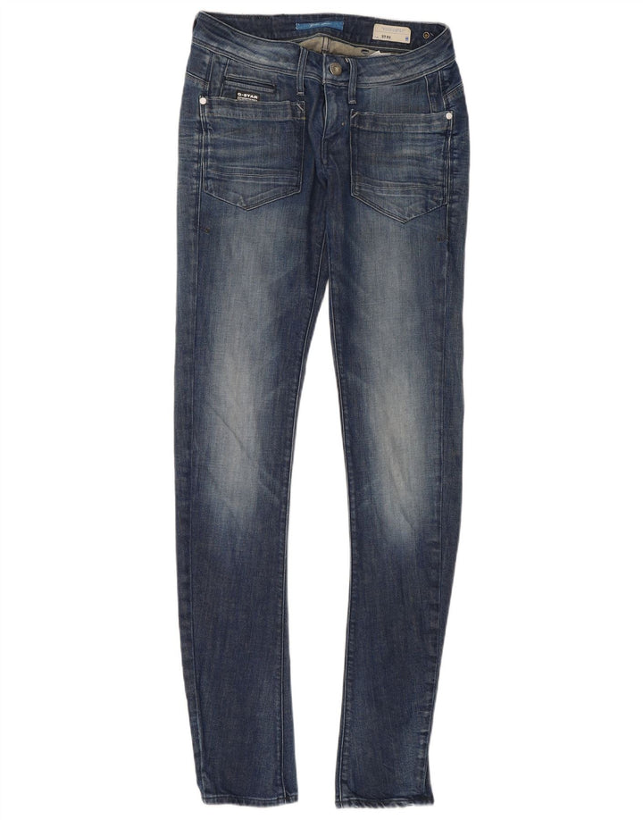 Calça jeans feminina super slim G-STAR W28 L34 algodão azul