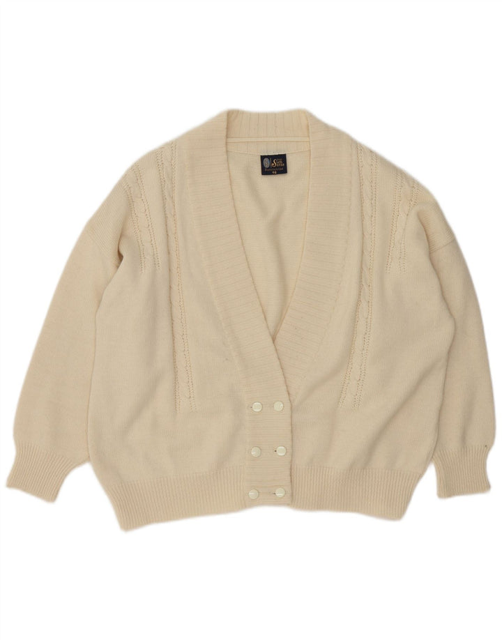 Suéter cardigã feminino oversized Your Sixth Sense EU 46 XL branco