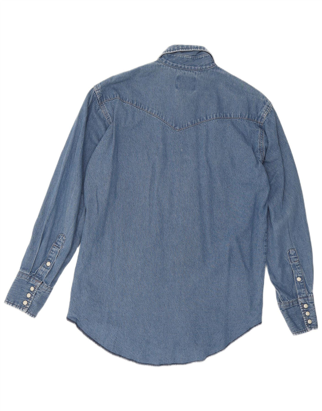 Camisa jeans masculina Wrangler azul médio