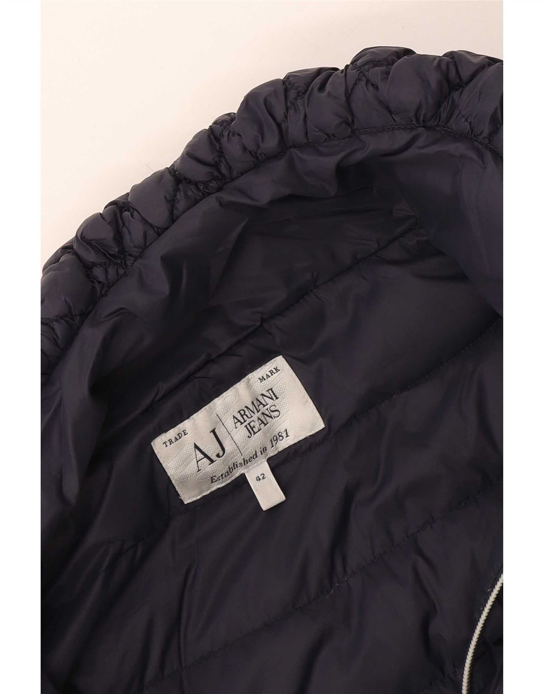 Jaqueta acolchoada feminina Armani Jeans IT 42 médio azul marinho