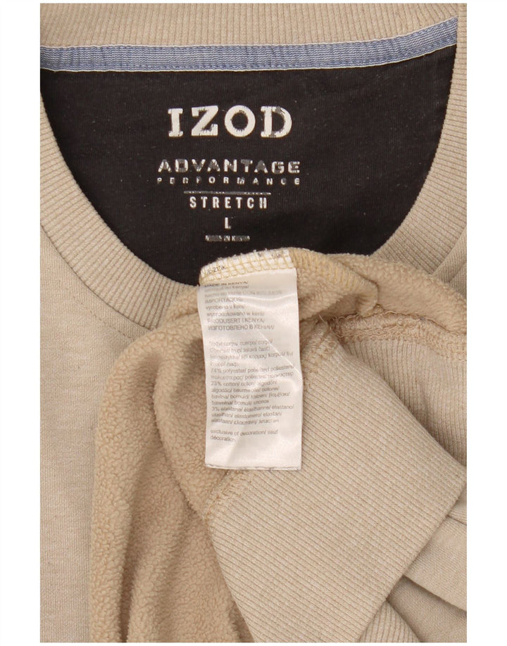 Izod moletom masculino jumper grande poliéster cinza