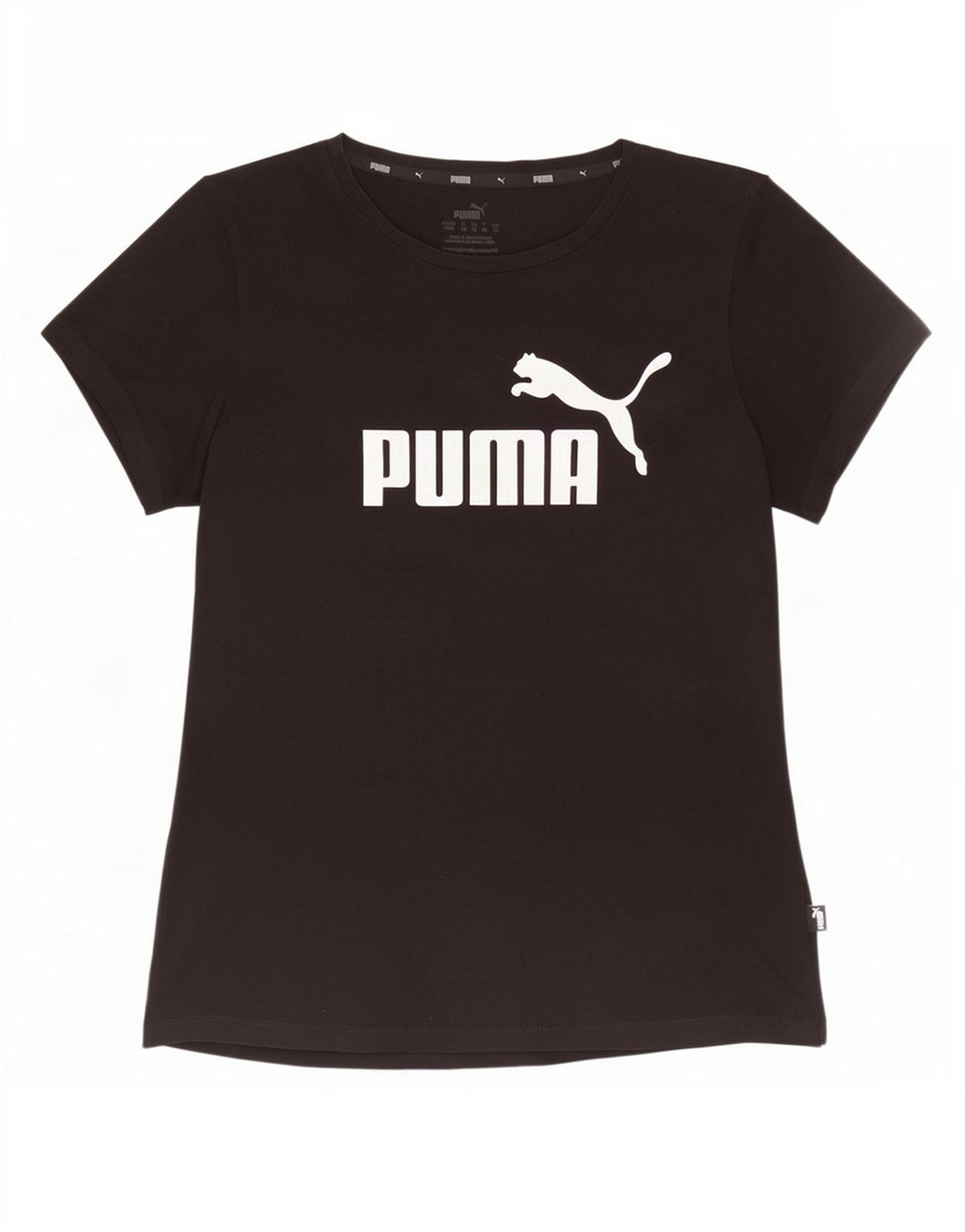 Puma Camiseta Feminina Graphic Top UK 12 Médio Preto