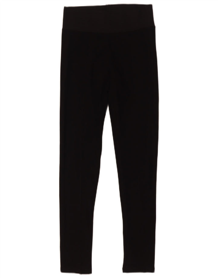 Leggings femininas Zara UK 8 pequenas viscose preta