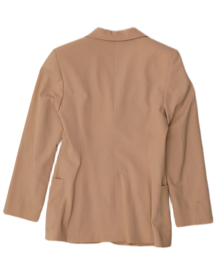 Jaqueta blazer feminina Penny Black com 2 botões UK 6 XS poliéster bege