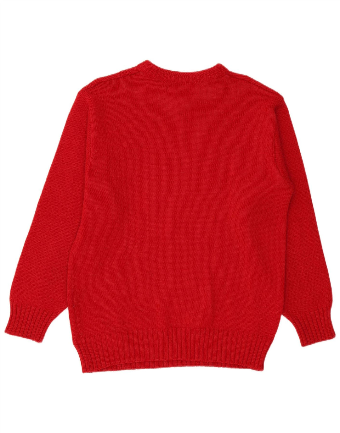 Suéter masculino com gola redonda da By American, médio vermelho Fair Isle