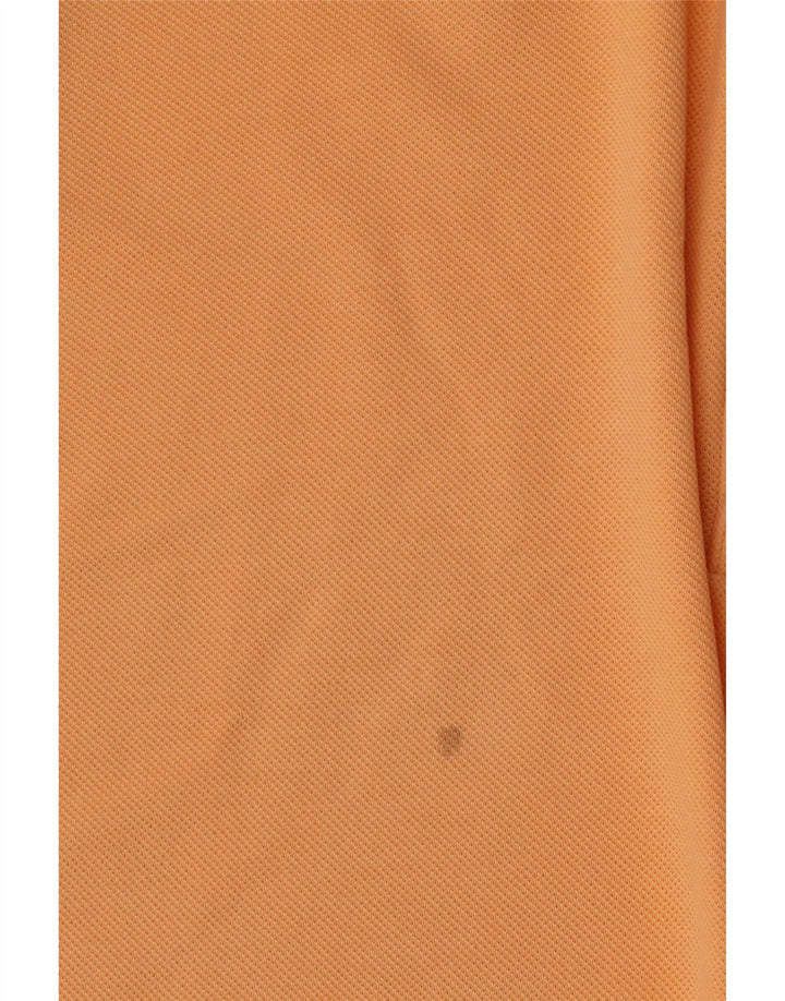 Camisa polo masculina LACOSTE tamanho 5 grande algodão laranja