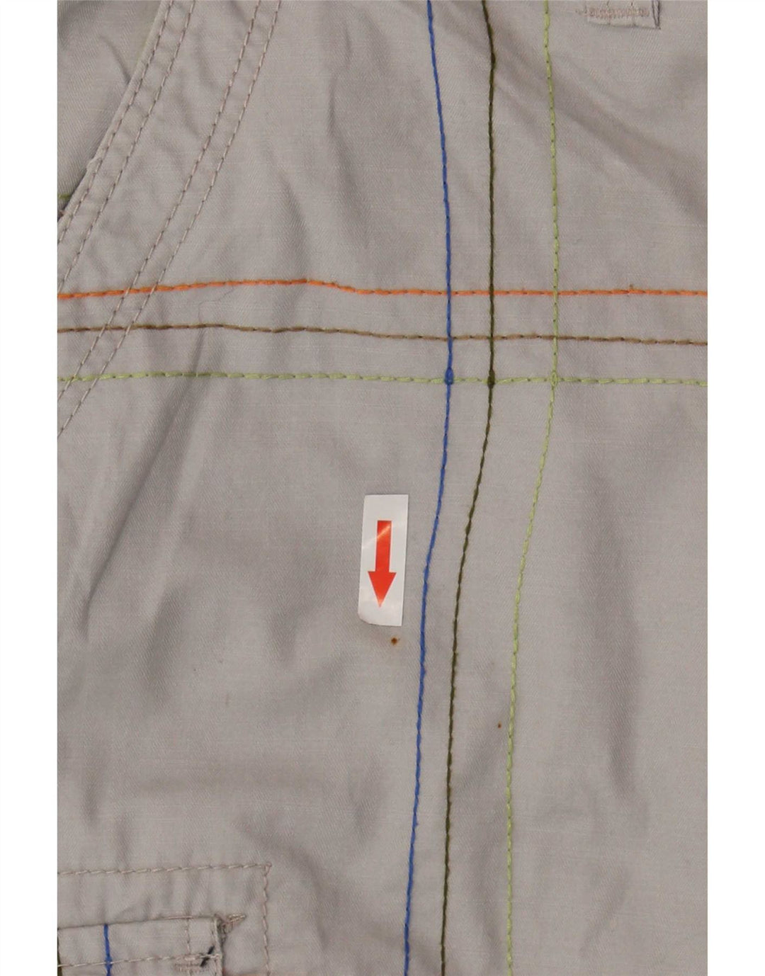 Desigual Shorts Cargo Masculino Gráfico W36 Grande Algodão Xadrez Cinza