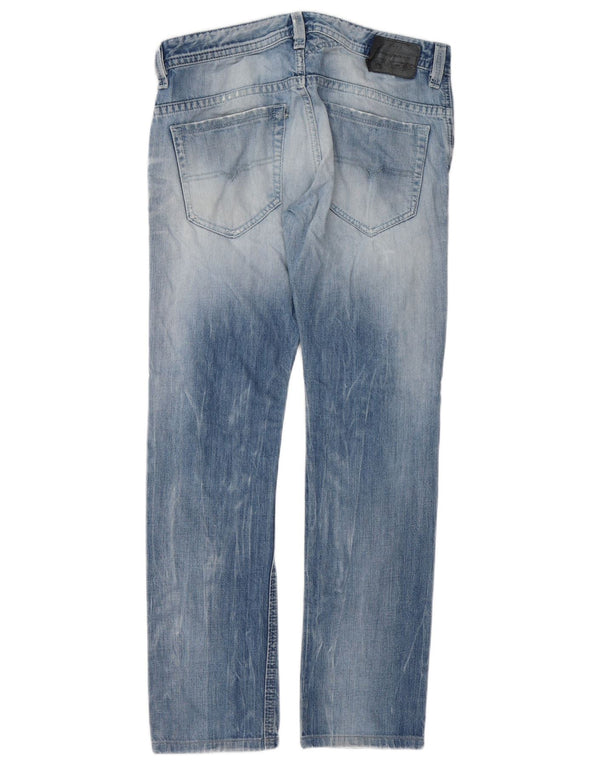 Diesel Masculino Thavar Distressed Skinny Slim Jeans W30 L32 Azul Algodão