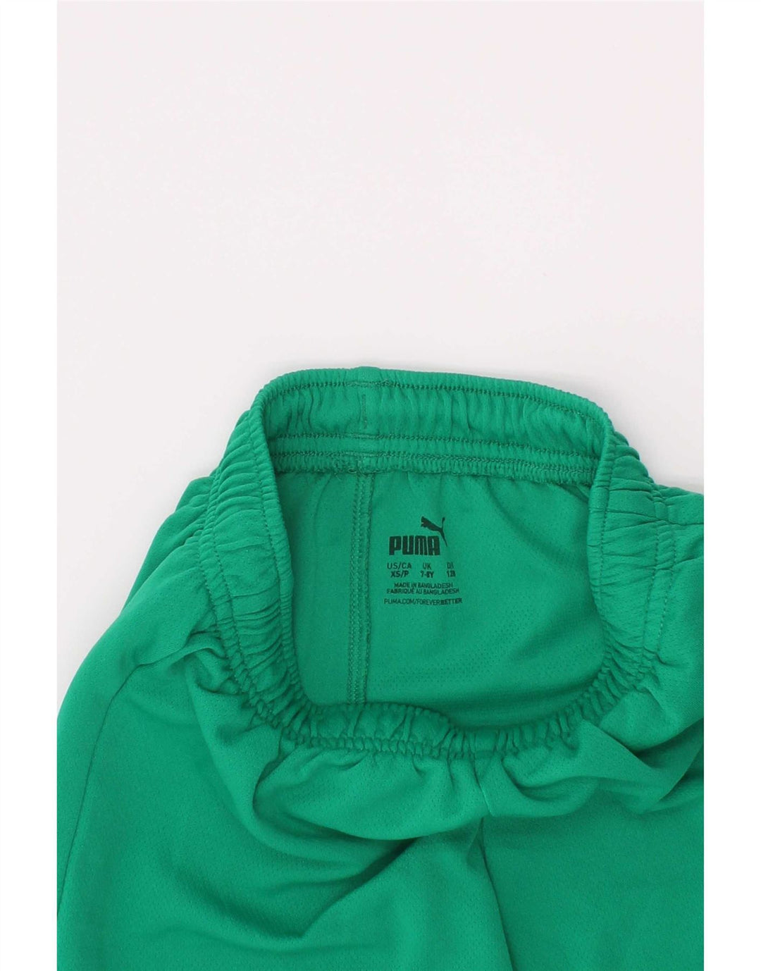 Shorts esportivos Puma meninos 7-8 anos verde poliéster