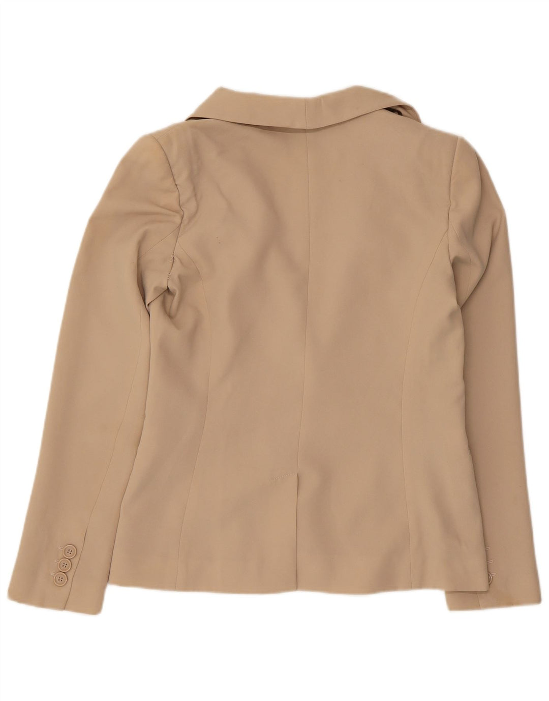Jaqueta Blazer Feminina Benetton com 1 Botão Reino Unido 12 Médio Bege