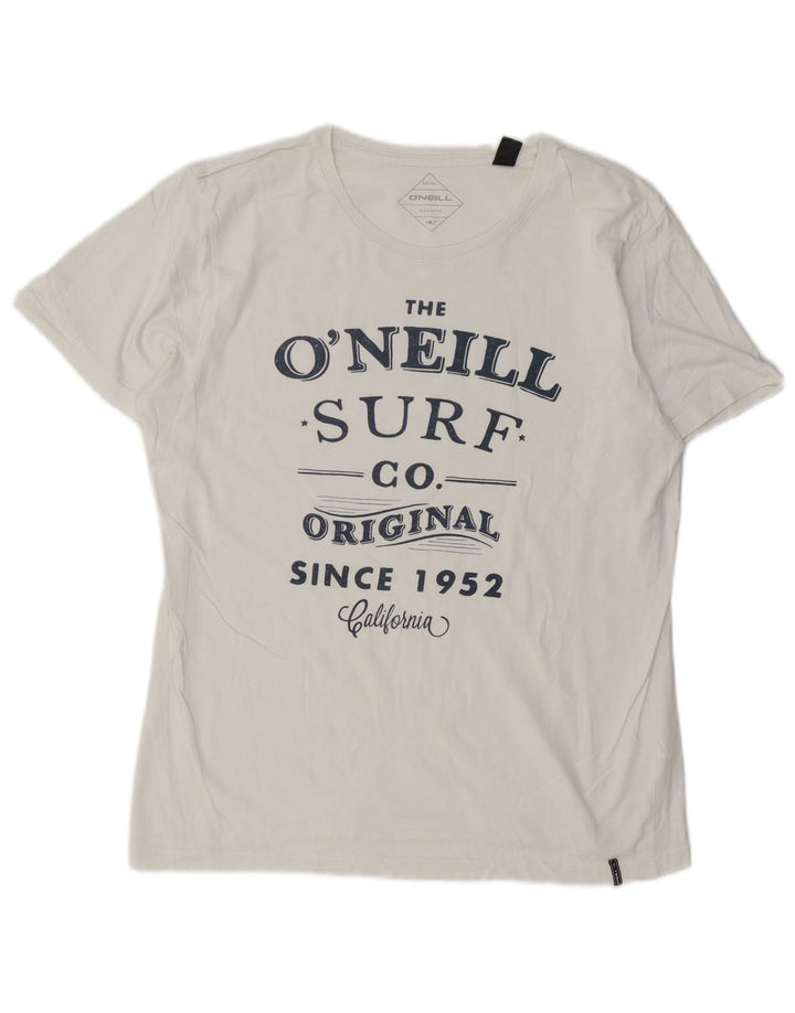 Camiseta gráfica masculina O'Neill Top médio algodão branco