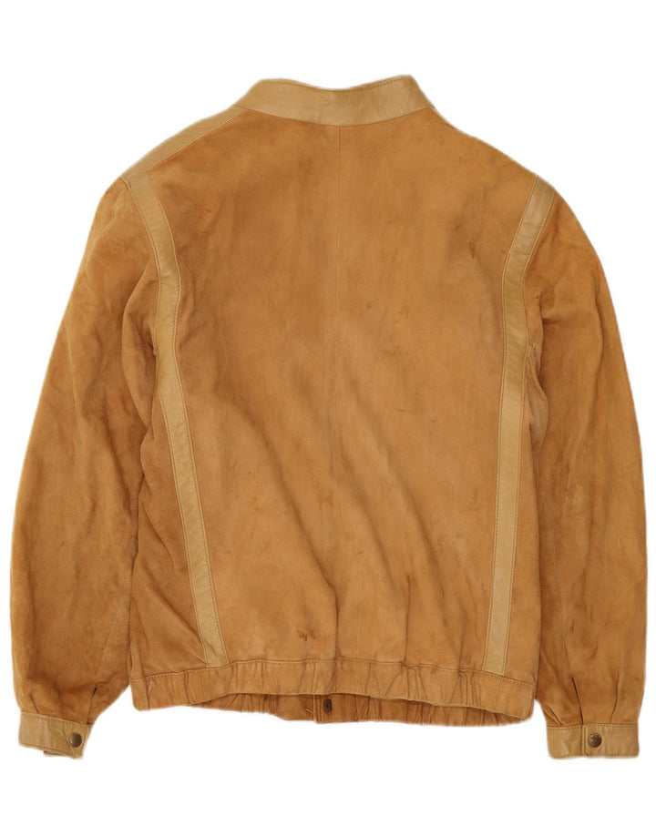 Jaqueta de camurça feminina VINTAGE EU 38 médio bege