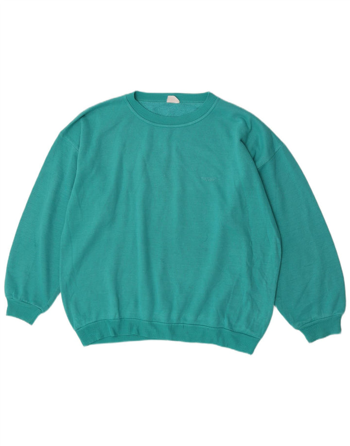 Suéter masculino vintage grande turquesa