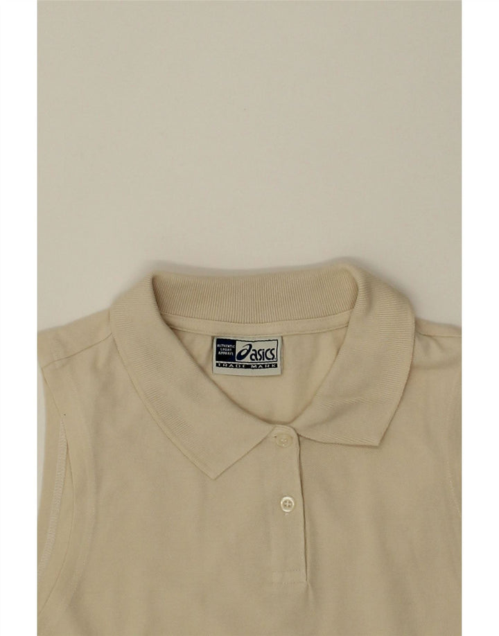 ASICS Womens Sleeveless Polo Shirt UK 18 XL Grey Cotton Vintage Asics and Second-Hand Asics from Messina Hembry 