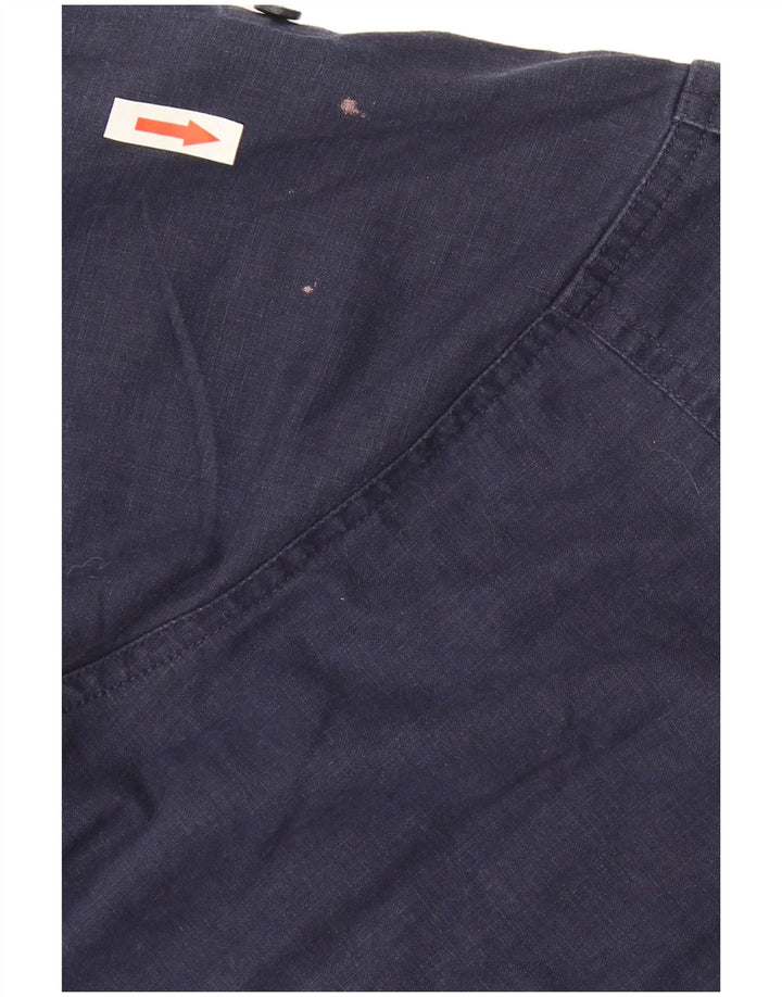 Camisa masculina Fila militar de manga curta azul marinho médio