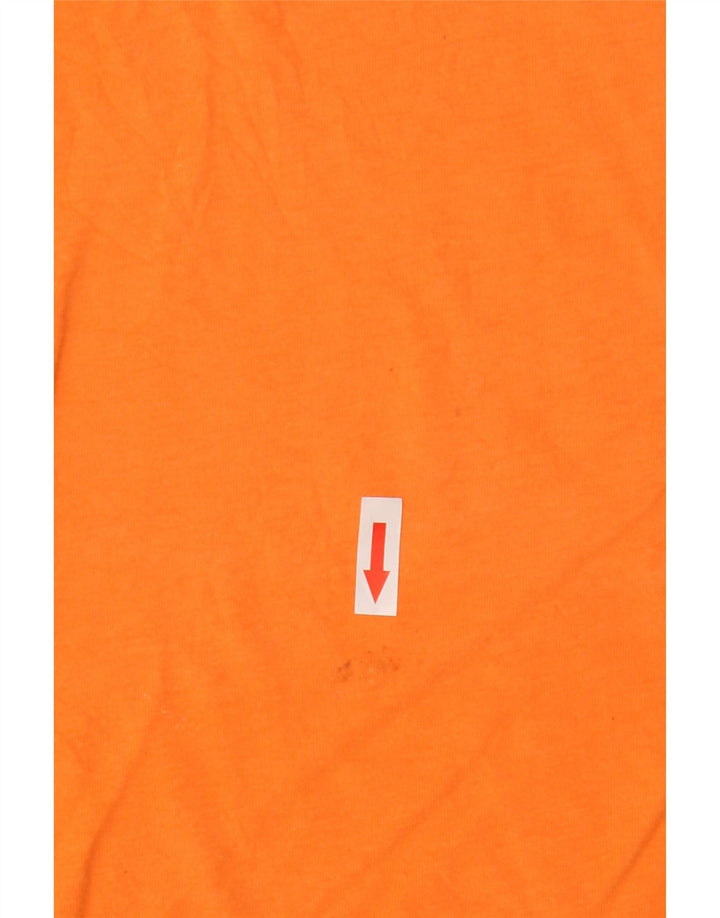 Camiseta gráfica masculina Penguin Top médio algodão laranja