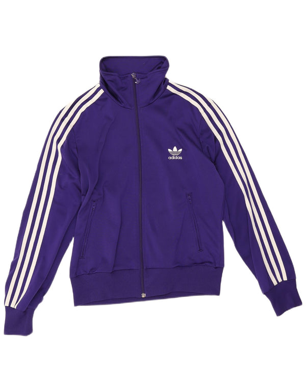Adidas Womens Tracksuit Top Jacket IT 42 Médio Roxo Poliéster