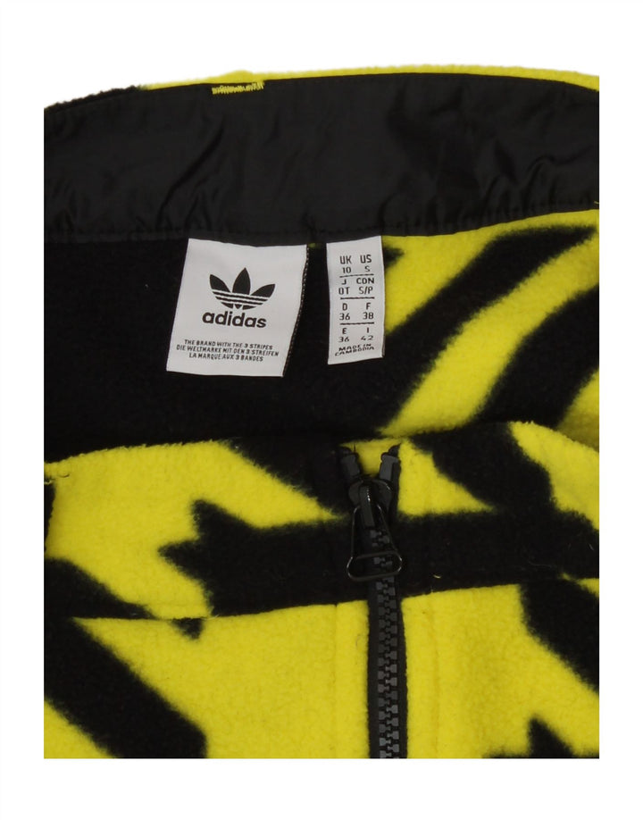 Mini saia feminina Adidas UK 10 pequena W27 amarelo houndstooth