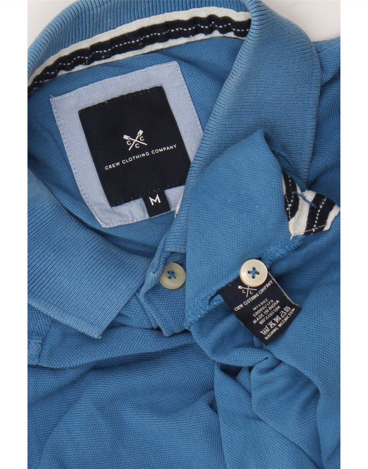 Camisa polo masculina Crew Clothing algodão azul médio