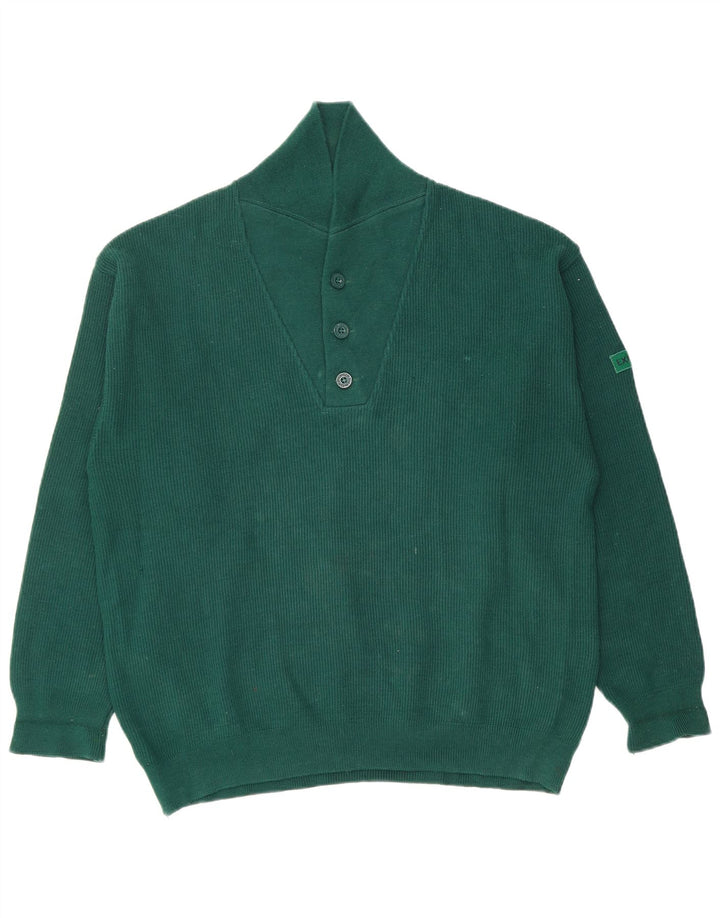 Suéter masculino Explorer com gola xale e lã verde XL