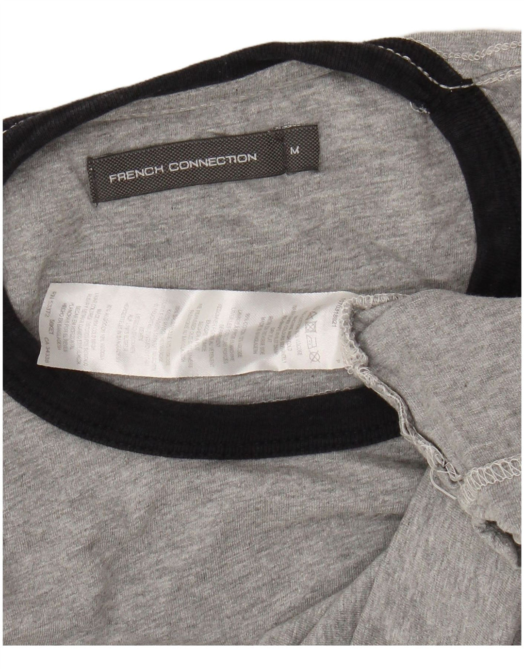 Camiseta masculina FRENCH CONNECTION Top algodão cinza médio