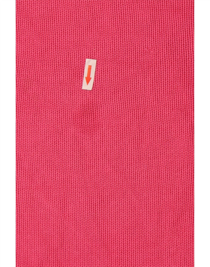 Suéter feminino Marks & Spencer com gola redonda grande, Reino Unido 10 pequeno rosa