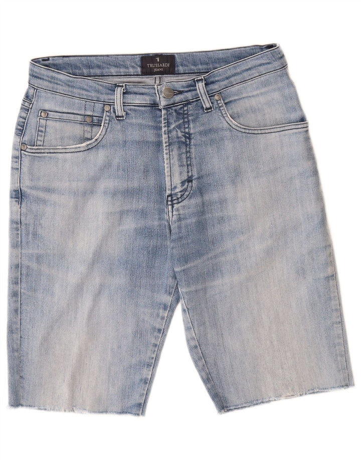 Shorts jeans masculino Trussardi W30 algodão azul médio