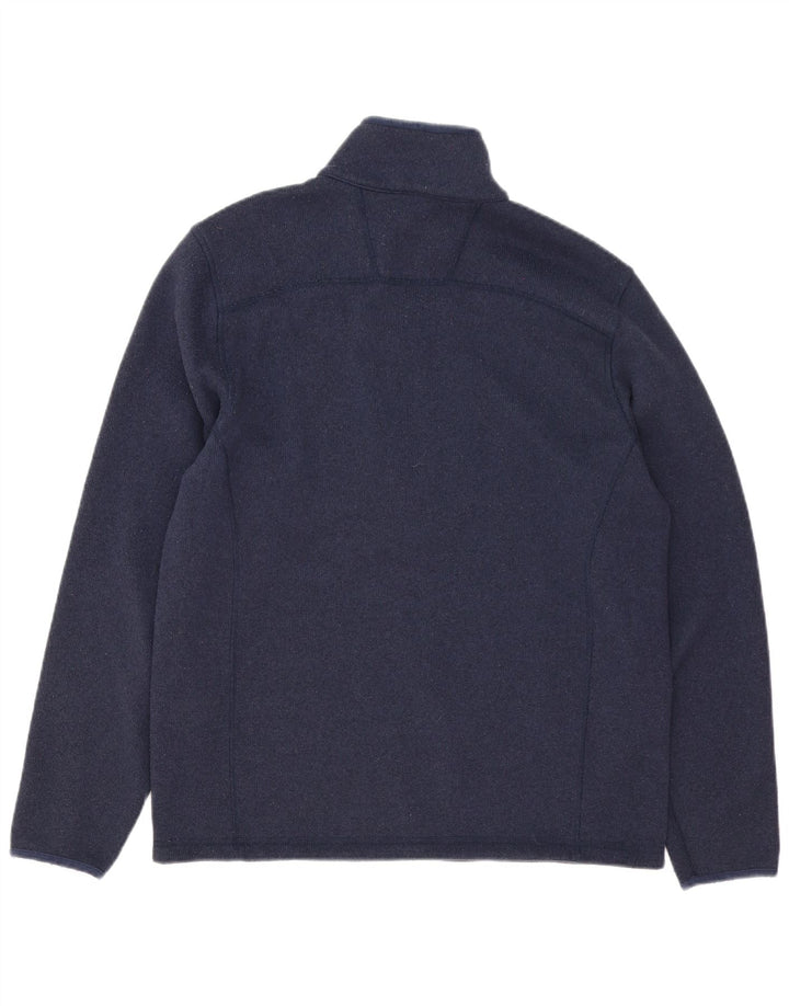 Suéter masculino The North Face com zíper e gola alta poliéster azul marinho médio