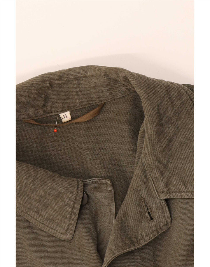 Vintage Mens Military Jacket UK 36 Small Khaki